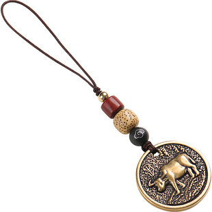 十二生肖鼠牛虎年兔龙蛇马羊猴鸡狗猪汽车钥匙扣挂件男女手机挂饰