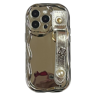 庞壳 高级银小众山茶花腕带适用苹果15promax手机壳iphone13新款14promax网红12女11/xsmax全包xr防摔7/8plus