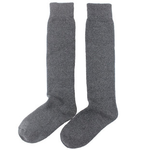 冬季超厚长筒毛巾袜子男袜黑色高筒袜女纯棉防臭保暖加绒大码长袜