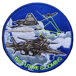 珠海航展轰6空射弹道导弹/歼20和无人僚机魔术贴纪念章户外军迷