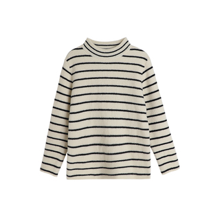沫沫家童装冬装女童打底衫2026秋冬季新款儿童百搭条纹加厚毛衣