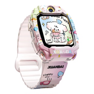 适用于小天才z11手表表带Z10/Z6pro硅胶Z9升级磁吸z8/z7a保护套z5/d5新款可爱印花壳d2/d3儿童z3/q2腕带配件