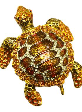 珐琅彩乌龟创意装饰摆件