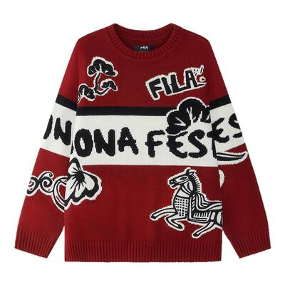 FILA斐乐男中大童休闲毛衣