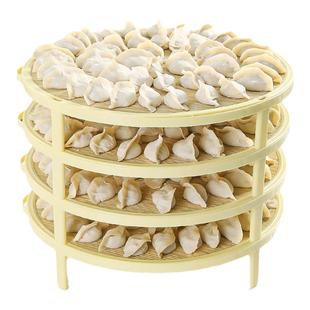 家用青竹多层饺子帘竹子盖连摆水饺的盖帘包竹饺子托盘竹制圆形放