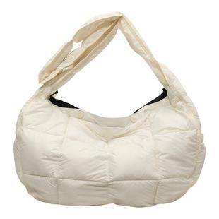 云朵包女韩系ins大容量时尚泡芙上课通勤休闲轻便单肩斜挎羽绒包