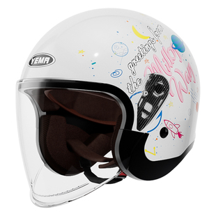 3c认证野马头盔女电动车冬季保暖冬天安全帽摩托车男半盔四季通用