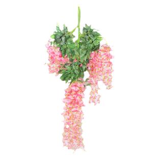 仿真紫藤花假花紫罗兰吊顶装饰花藤室内婚庆藤条塑料花条藤蔓植物