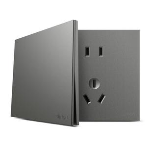 西蒙simon开关插座面板i6air荧光灰超薄家用86型官方旗舰店官网