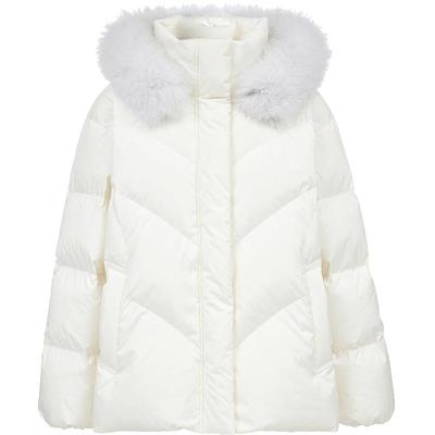 ONLY可拆卸毛领羽绒服