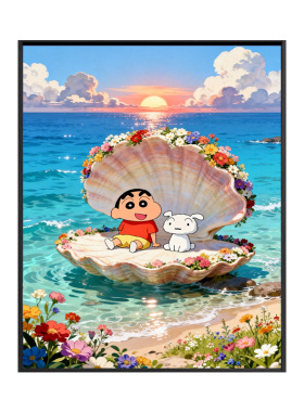 蜡笔小新海景DIY数字油画