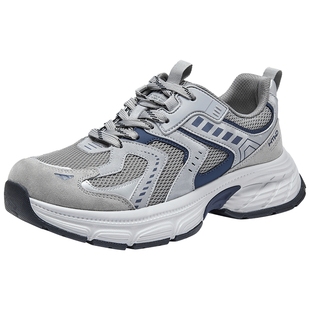 热风男鞋2026年春季新款男士时尚老爹鞋运动户外慢跑鞋休闲鞋子