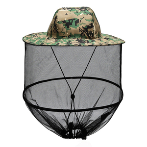 户外防蚊帽子男士遮脸防晒钓鱼帽夜钓透气网纱面罩养蜂防虫防蜂帽