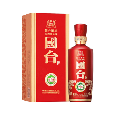 贵州国台国标酒2020酿造53度大曲坤沙酱香型白酒500ml*1瓶装