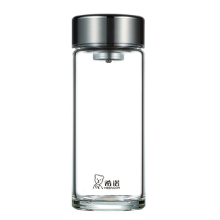 希诺单层玻璃杯男女士便携提环大容量茶水杯6066/6067/6068/6069
