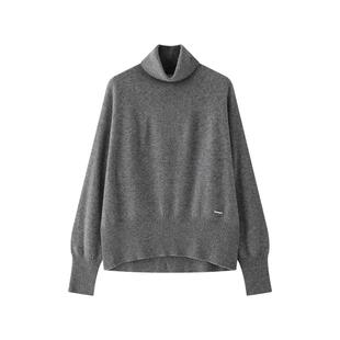 【明星同款】羊织道西芙 100%山羊绒高领毛衣女冬宽松内搭针织衫