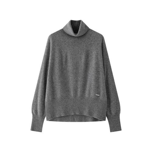 【明星同款】羊织道西芙 100%山羊绒高领毛衣女冬宽松内搭针织衫