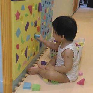 墙面配对幼儿园安全积木字母加厚泡沫形状玩具海绵拼图eva区角软
