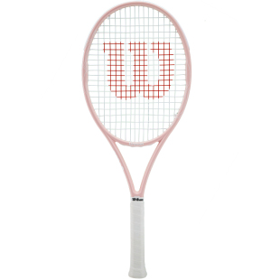 Wilson樱花粉女士进阶网球拍碳素专业训练拍一体拍粉色单人拍女生