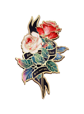 max无界玫瑰花情侣徽章复古