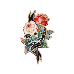 Max无界玫瑰花胸针情侣徽章礼物复古女生日圣诞男高级感精致胸花