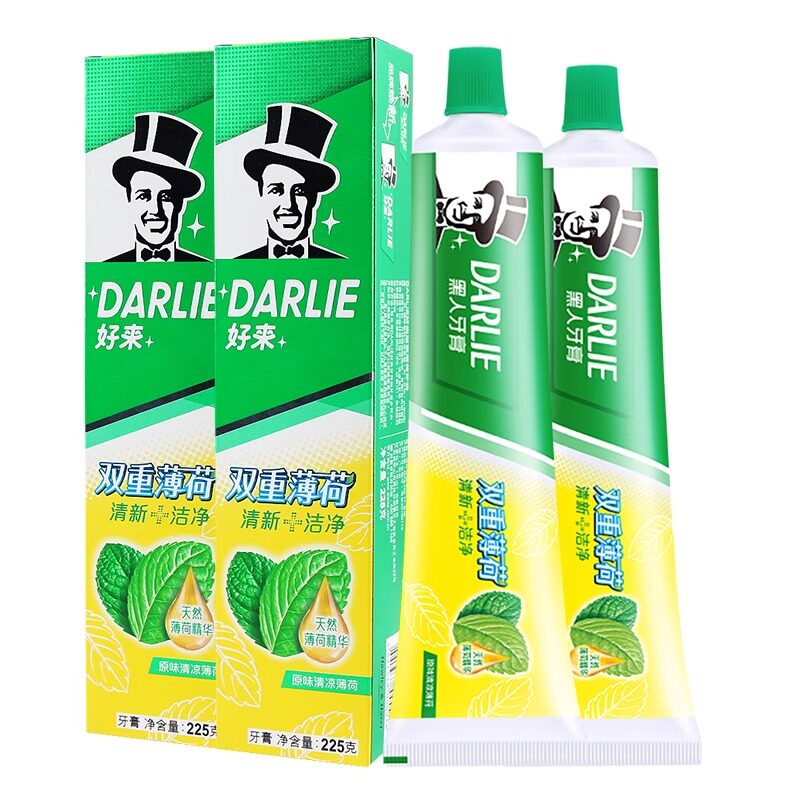 DARLIE好来原黑人双重薄荷牙膏含氟薄荷深层清洁清新口气正品225g