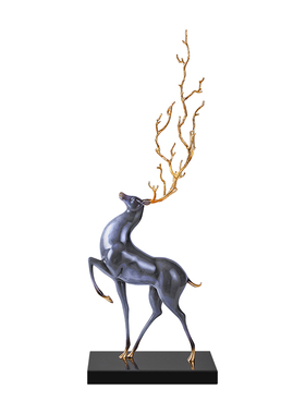 玄关新中式鹿摆件家居装饰品