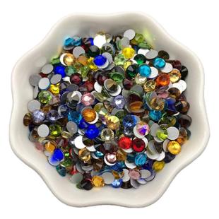 SS5平底美甲钻1.8mm圆形玻璃钻水钻国贸A钻散颗指甲贴钻混装饰品