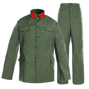 的确良65老式军套装男女款涤卡老款怀旧干服聚会服装六五式军衣