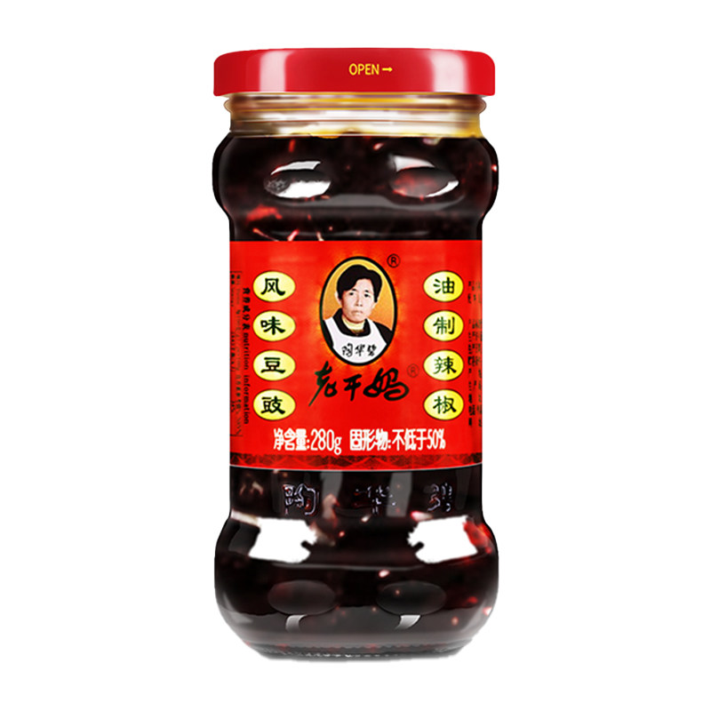 贵州特产老干妈风味豆豉油制辣椒酱280g下饭酱拌面辣子鸡香辣调料