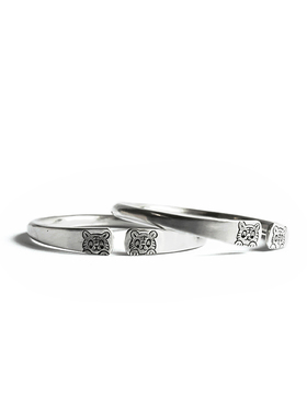 姜央原创生肖虎纯银手镯