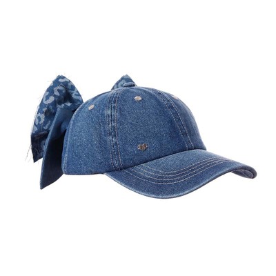 希林娜依高同款蝴蝶结牛仔棒球帽