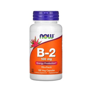 美国now foods诺奥维生素B2核黄素100mg100粒胶囊VB2口腔免疫熬夜