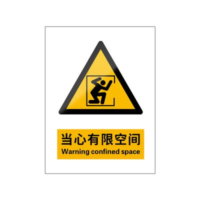 当心有限空间5张装/新国标标识牌