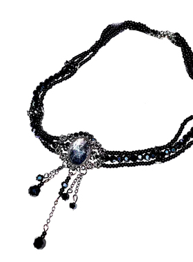 女锁骨项链暗黑系宫廷风