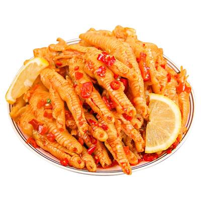 500g网红柠檬桶装酸辣无骨鸡爪