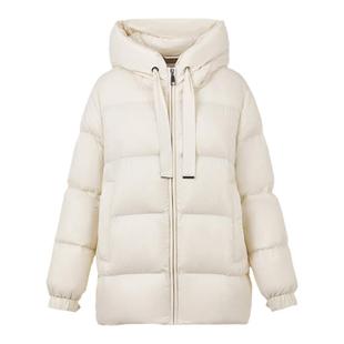 【朗姿Basic衣橱】轻羽45°云90白鹅绒连帽短款羽绒服冬季新款
