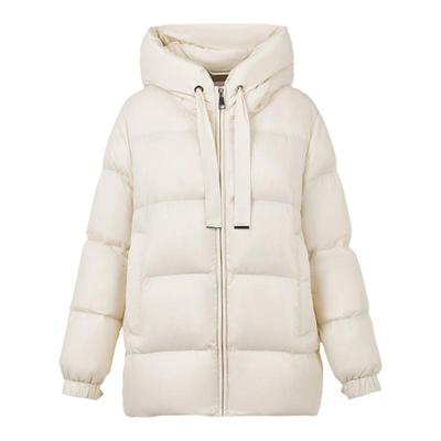 朗姿白鹅绒连帽面包服