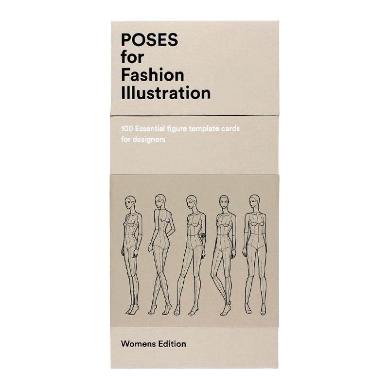 正版现货 Poses for Fashion Illustration 原文原版 体式人体姿势卡片 时尚服装设计搭配手绘手稿临摹画册图画插画集书籍畅销书