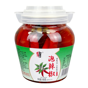 虎将泡辣椒800g瓶装四川老坛泡辣椒泡菜家用川菜烹调调味料酸海椒