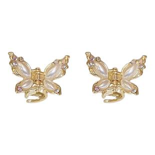 小抓夹发饰小号高级感发卡夹子头饰银色小发夹发抓蝴蝶女侧边迷你