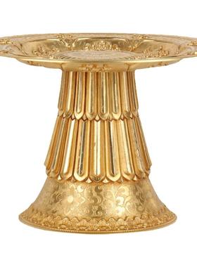 慧宝精工黄铜八吉祥供果盘