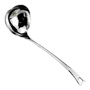 Chockmen18/10不锈钢大汤勺挂孔汤壳厚盛汤粥勺一体成型加厚家用