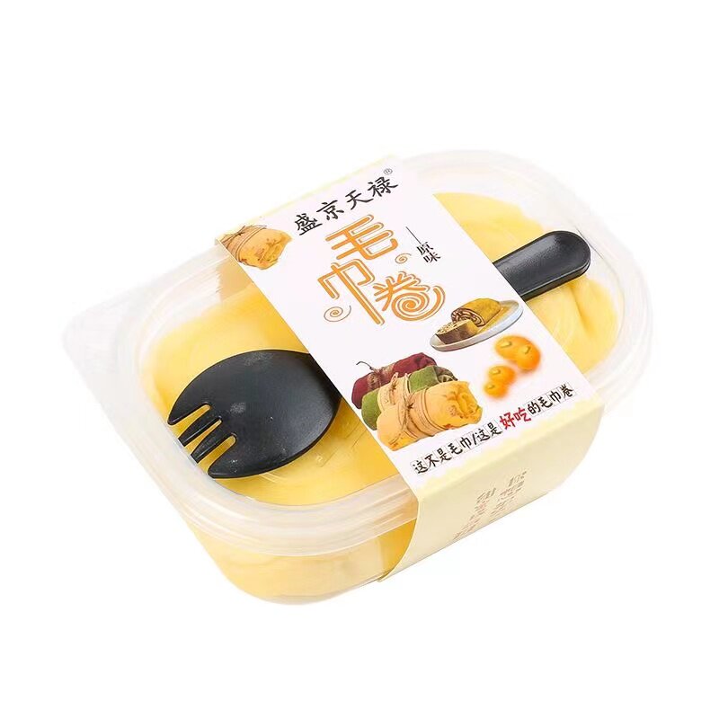 网红毛巾卷蛋糕爆浆奶油甜品点心