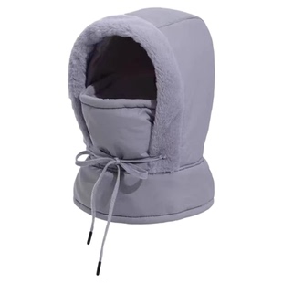 冬季骑车保暖帽子女护耳加绒加厚防寒面罩围脖一体帽防风骑行帽