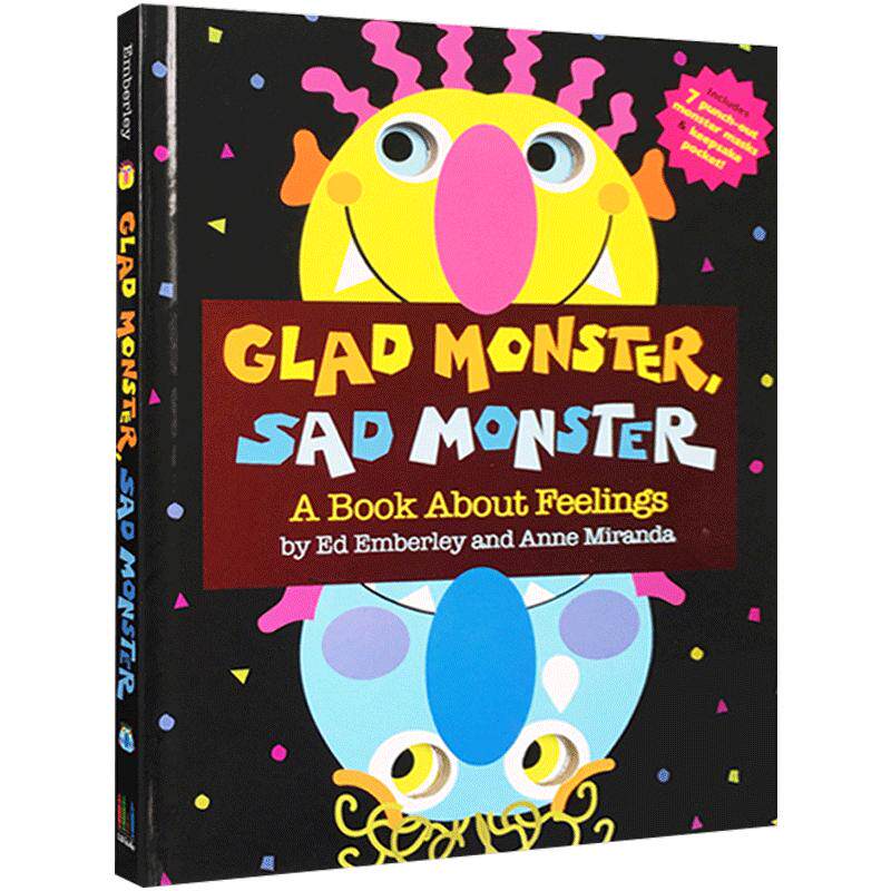 预售情绪管理 英文原版 Glad Monster, Sad Monster Ed Emberley 儿童绘本 精装书 go away big green monster同系列
