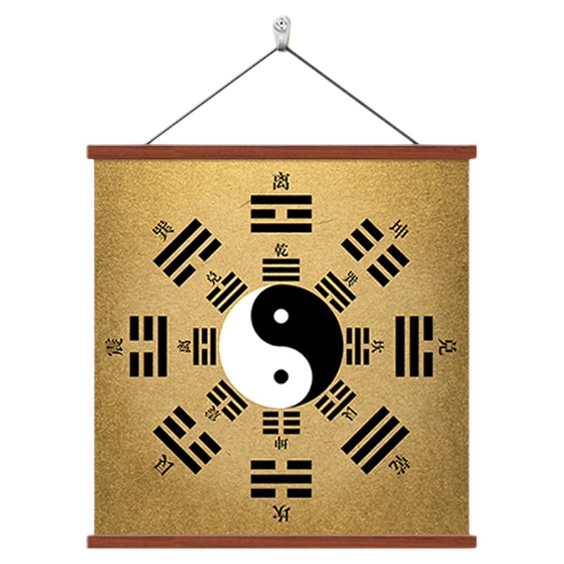 太极八卦图挂画茶室风水镇宅挂画