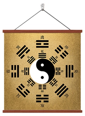 太极八卦图挂画茶室风水镇宅挂画