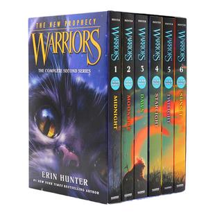 英文原版 猫武士第二部曲6册新预言Warriors The New Prophecy Box Set 传奇的猫族 成长励志章节桥梁书艾琳亨特Erin Hunter