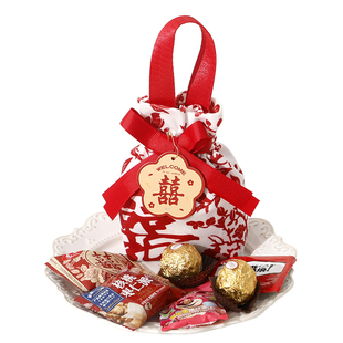 喜糖成品礼盒含糖装好的一包送同事高级混合糖果订婚结婚伴手礼袋